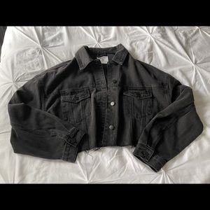 Black denim jacket